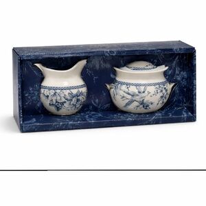 222 Fifth Adelaide Blue Sugar and Creamer Set